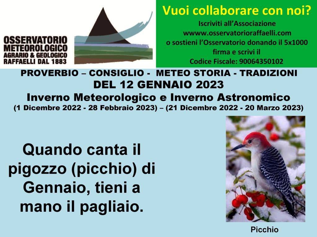 Proverbio del 12 Gennaio 2023