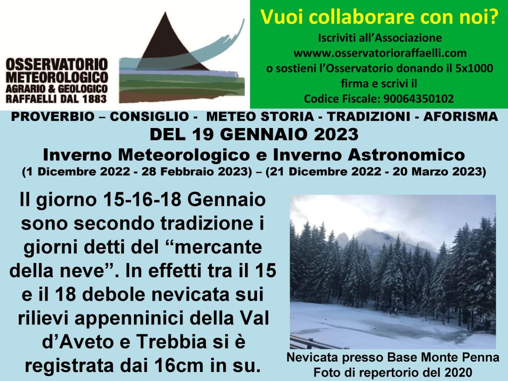 Proverbio del 19 Gennaio 2023