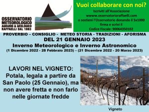 Proverbio del 21 Gennaio 2023