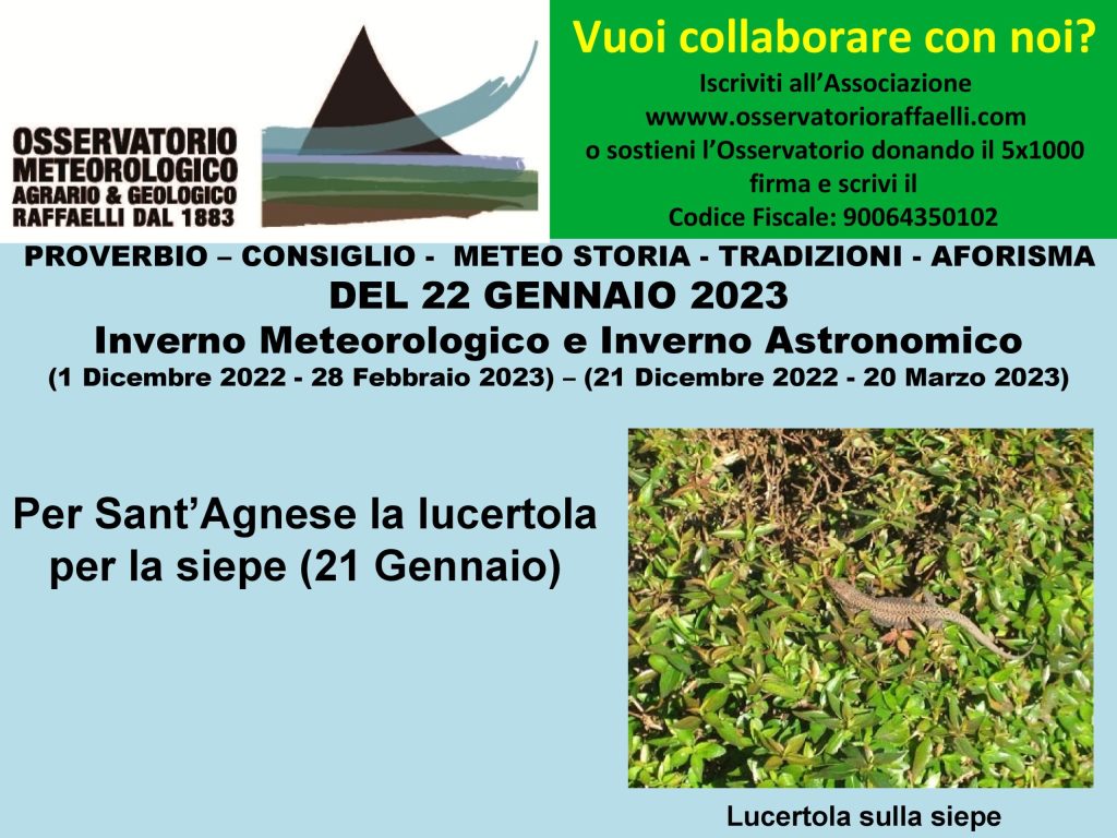 Proverbio del 22 Gennaio 2023