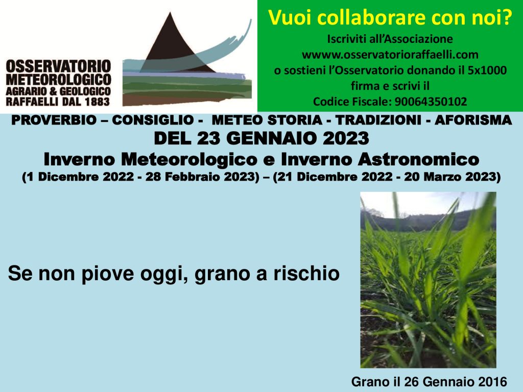 Proverbio del 23 Gennaio 2023