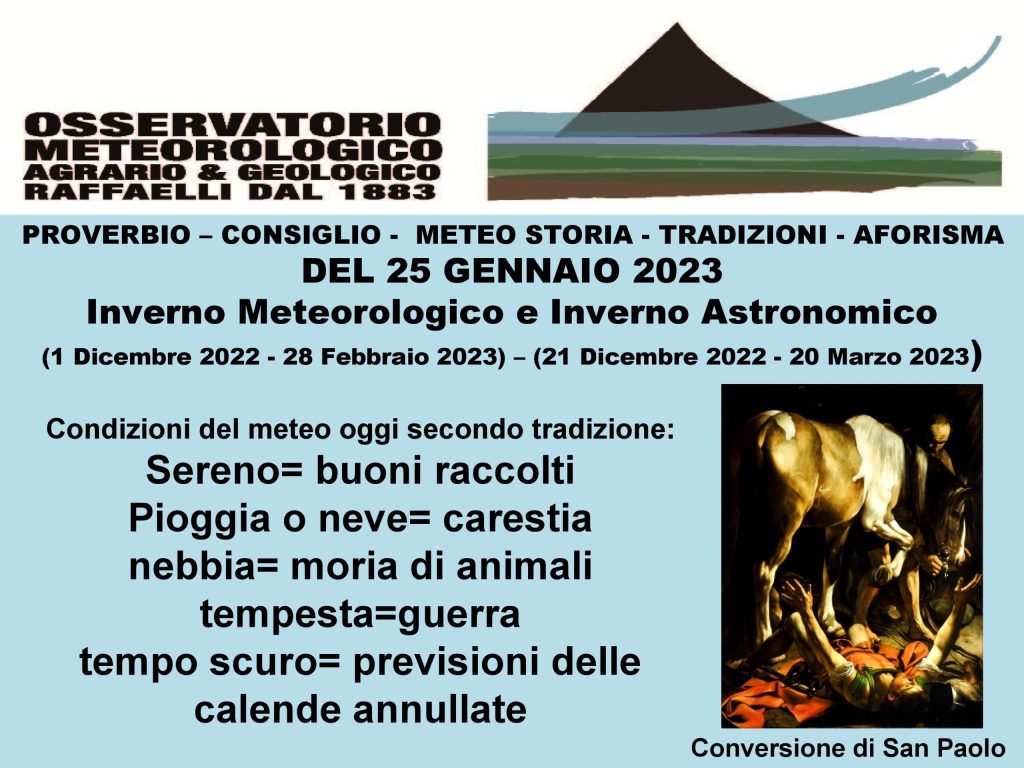 Proverbio del 25 Gennaio 2023