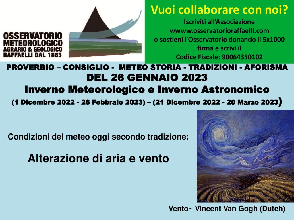 Proverbio del 26 Gennaio 2023