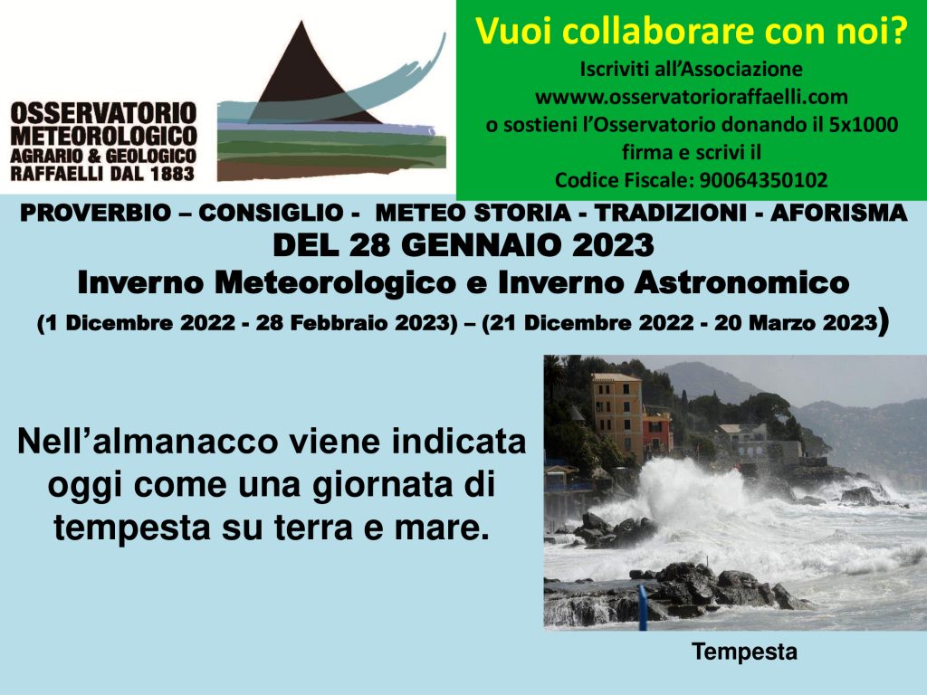 Proverbio del 28 Gennaio 2023