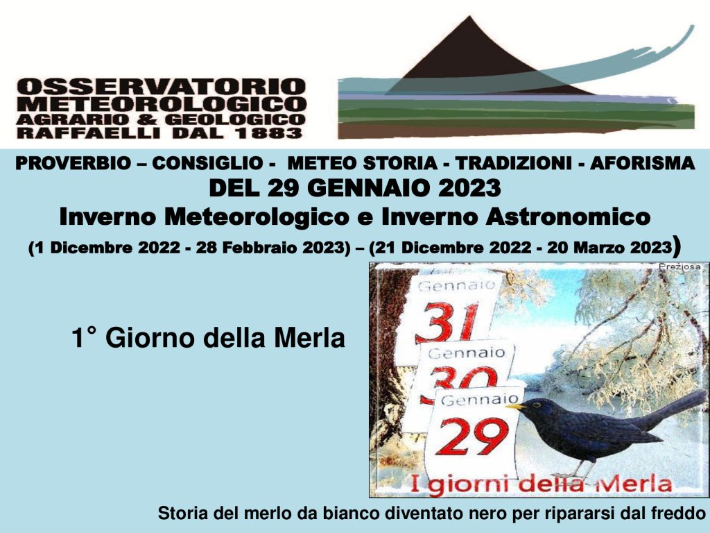Proverbio del 29 Gennaio 2023