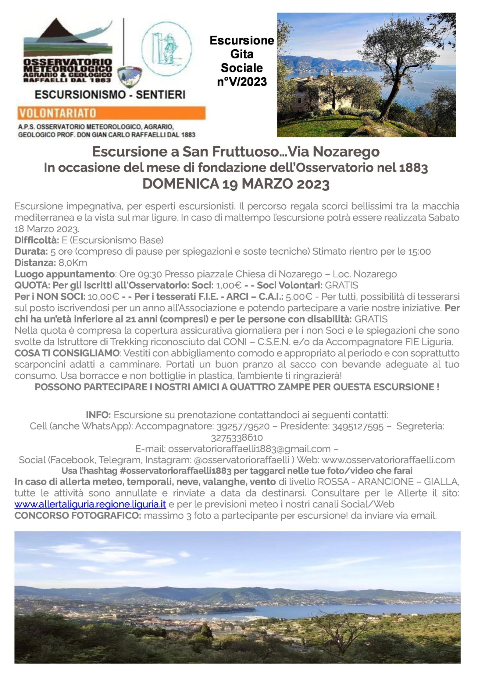 Escursione a San Fruttuoso… via Nozarego